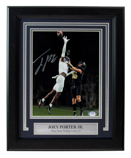 Joey Porter Autographed 8x10 Photo Penn State Framed PSA/DNA 180806