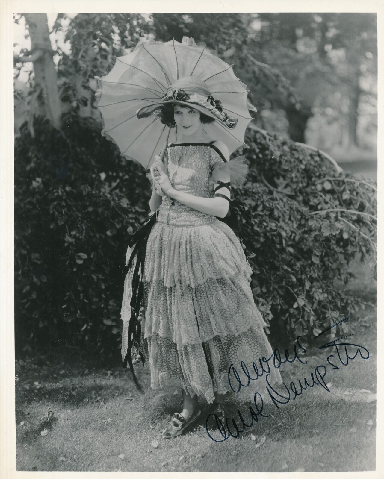 Carol Dempster Auto Silent Films Signed  8x10 Photo Actress PSA/DNA 178057