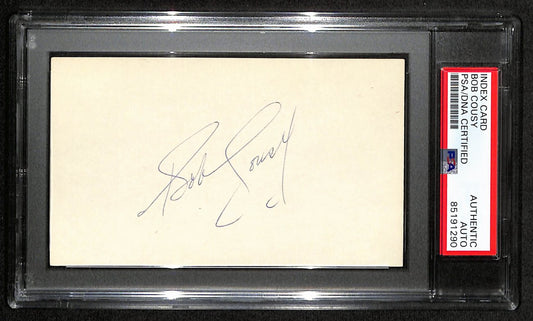 Bob Cousy HOF Signed/Auto 3x5 Index Card Boston Celtics PSA/DNA 188562