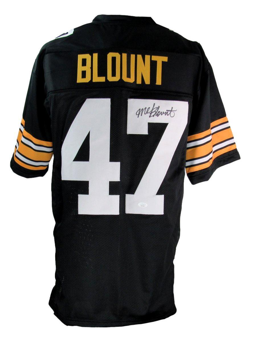 Mel Blount HOF Autographed Black Custom Football Jersey Pittsburgh Steelers JSA