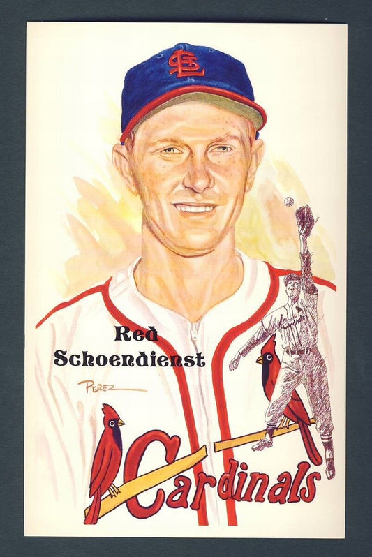 Red Schoendienst Cardinals Unsigned Perez-Steele 11th Series Postcard 124288