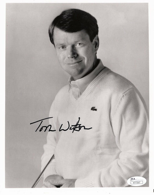 Tom Watson Autographed/Signed Black and White 8x10 Photo JSA 136708