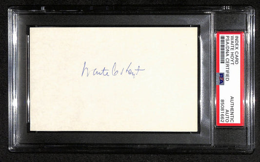 Waite Hoyt HOF Signed 3x5 Index Card New York Yankees PSA/DNA 184221