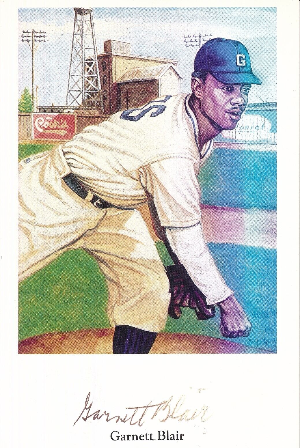 Garnett Blair Signed Negro League - Homestead Grays Ron Lewis Post Card 181226