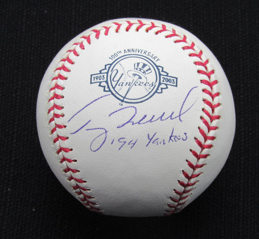Terry Mulholland Signed/Auto Yankees 100th OML Baseball MAB Inscr 187089