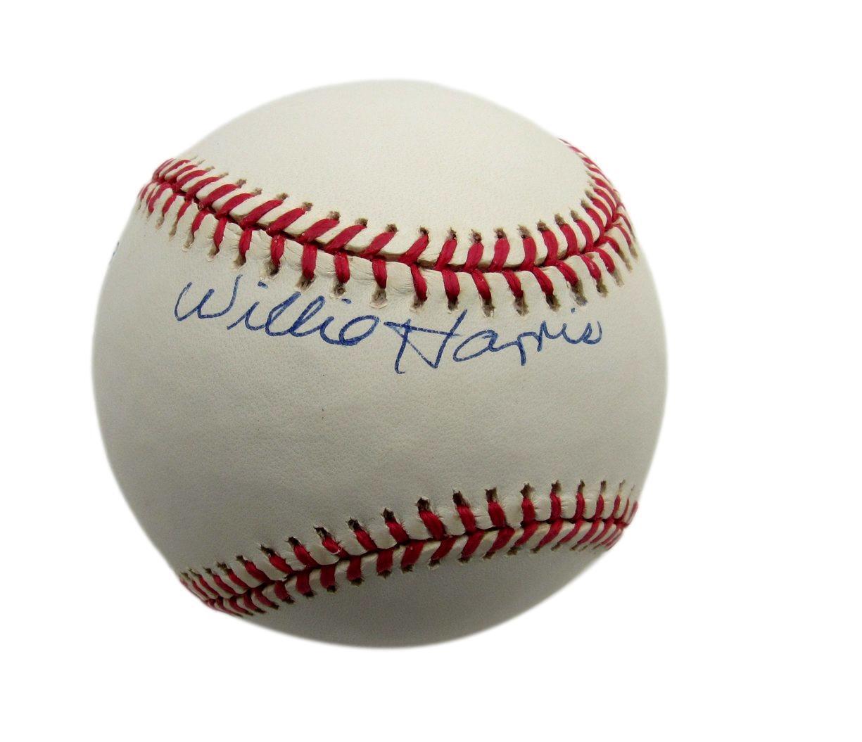 Willie Harris Autographed OAL Baseball Birmingham Black Barons  JSA 180568