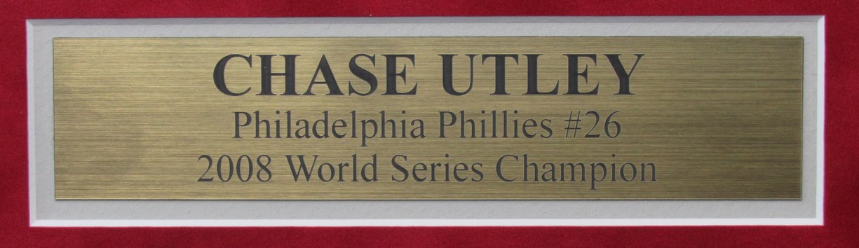 Chase Utley Autographed Philadelphia Phillies Jersey Framed Fanatics 188749