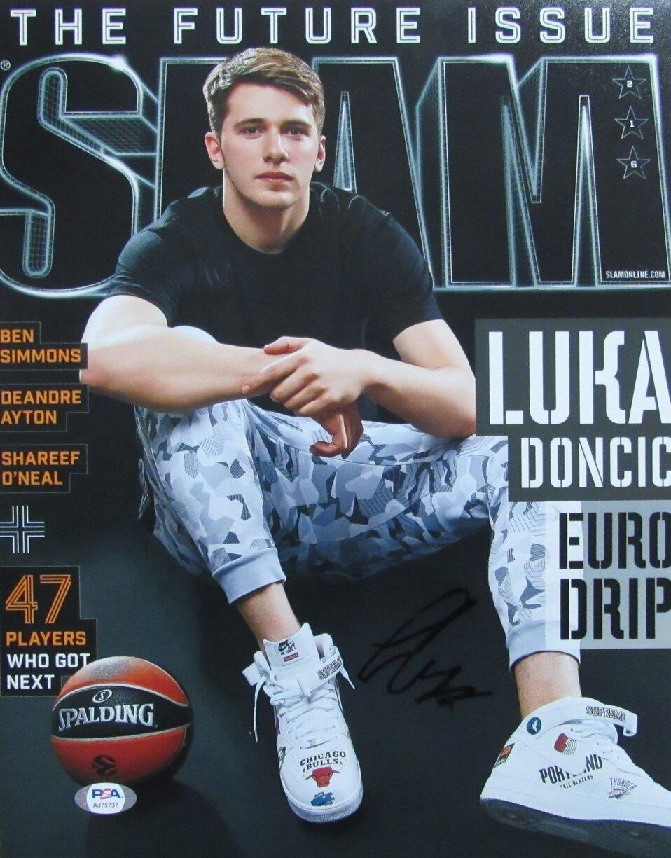 Luka Doncic Autographed 11x14 Magazine Cover Photo Dallas Mavericks PSA/DNA