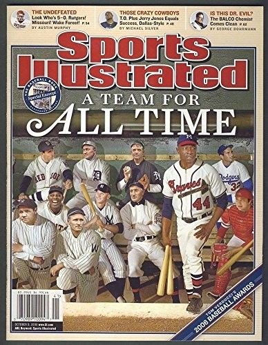 10/9/2006 Sports Illustrated SI NO LABEL Hank Aaron Babe Ruth All Time Team