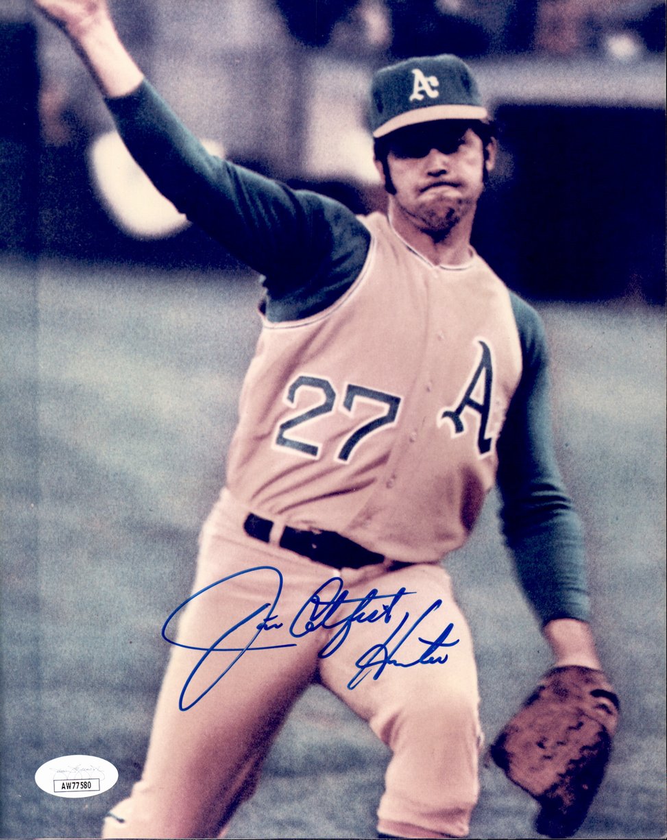 Jim Catfish Hunter HOF Signed/Autographed 8x10 Photo Oakland A's JSA 191411