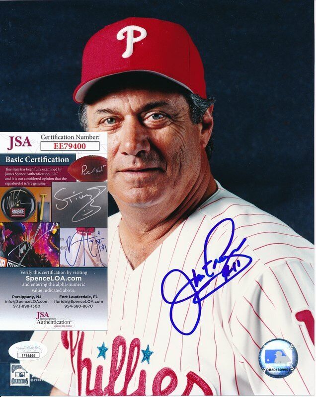 Jim Fregosi 1993 Philadelphia Phillies Signed/Autographed 8x10 Photo JSA 144332