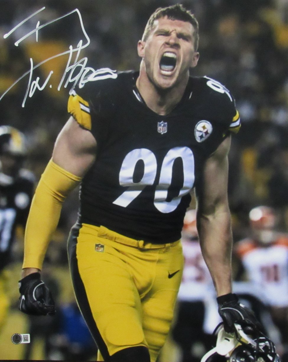 T.J. Watt Signed/Autographed 16x20 Photo Pittsburgh Steelers Beckett 189646