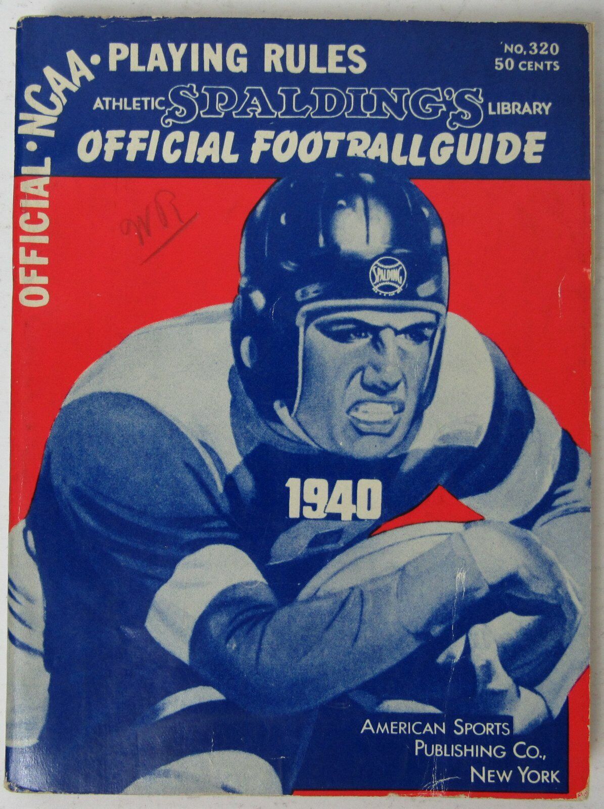 1940 Spaldings Athletic Library NCAA Football Annual with Rules 144937