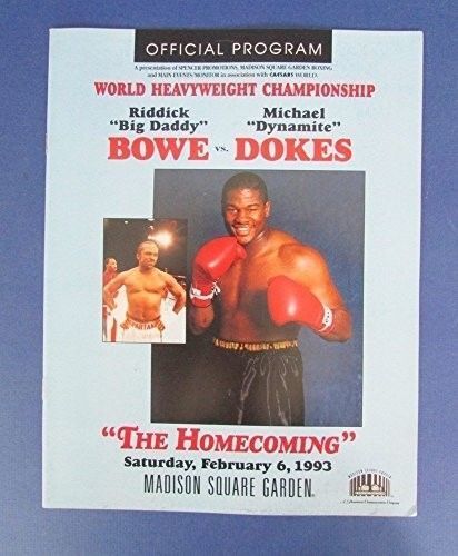 Riddick Bowe Michael Dokes Official Program February 6 1993 122152