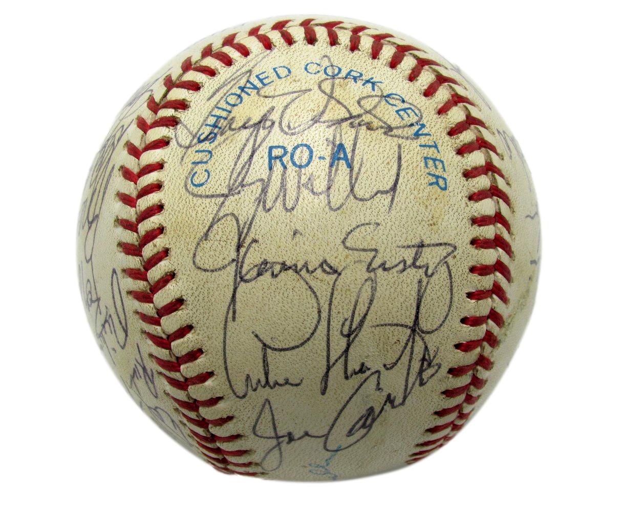 1985 Cleveland Indians Team Autographed by 24 Jacoby Butler OAL Baseball 182803