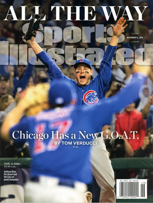 November 3, 2016 Anthony Rizzo Sports Illustrated Magazine NO LABEL 181989