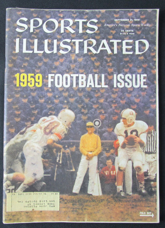 September 21, 1959 Sports Illustrated Magazine Football Issue 1903926