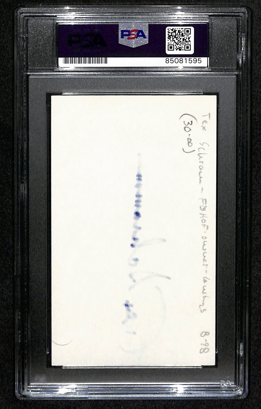 Tex Schramm HOF Signed 3x5 Index Card Dallas Cowboys PSA/DNA 184212