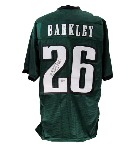 Saquon Barkley Signed/Auto Eagles Green Custom Football Jersey Beckett 192658