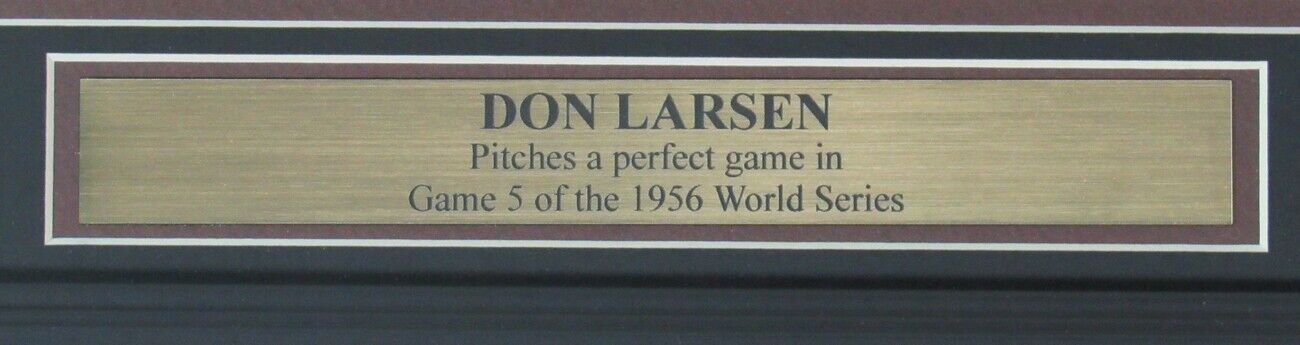 Don Larsen Perfect Game Yankees Signed 1956 8x10 Photo Framed BA 149113