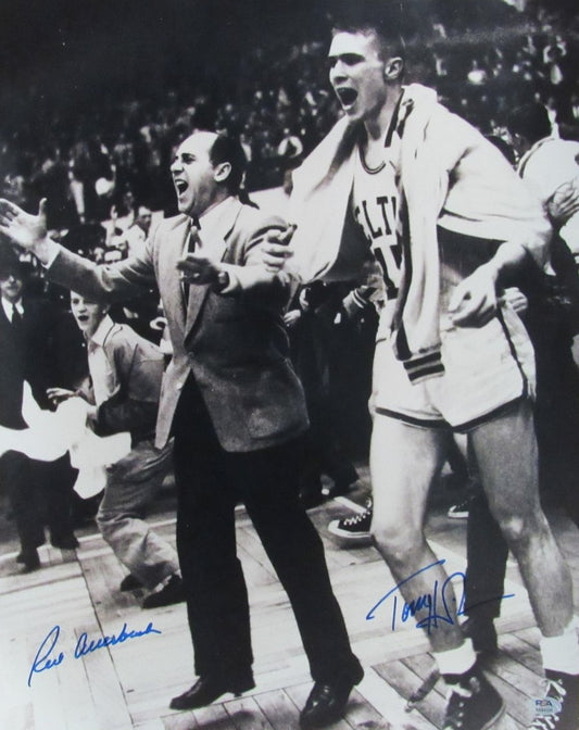 Red Auerbach/Tommy Heinsohn Dual-Signed 16x20 Photo Celtics PSA/DNA 192328