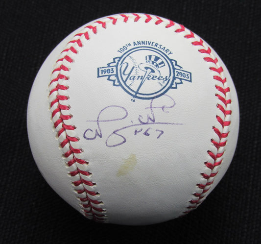 Melky Mesa Signed/Auto Yankees 100th OML Baseball JSA  186852