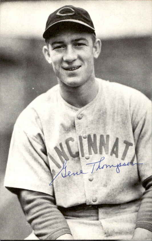 Gene Thompson Reds d. 2006 Signed/Autographed 3x5  Photo 179269