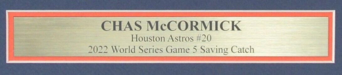 Chas McCormick Autographed 27x12 Photo Catch Filmstrip  Astros Framed Beckett