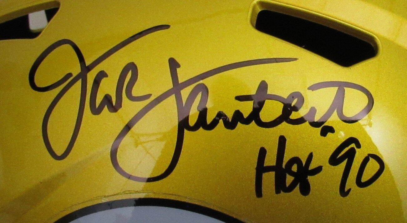 Jack Lambert HOF Signed/Inscr Steelers Full Size Flash Replica Helmet JSA 164406