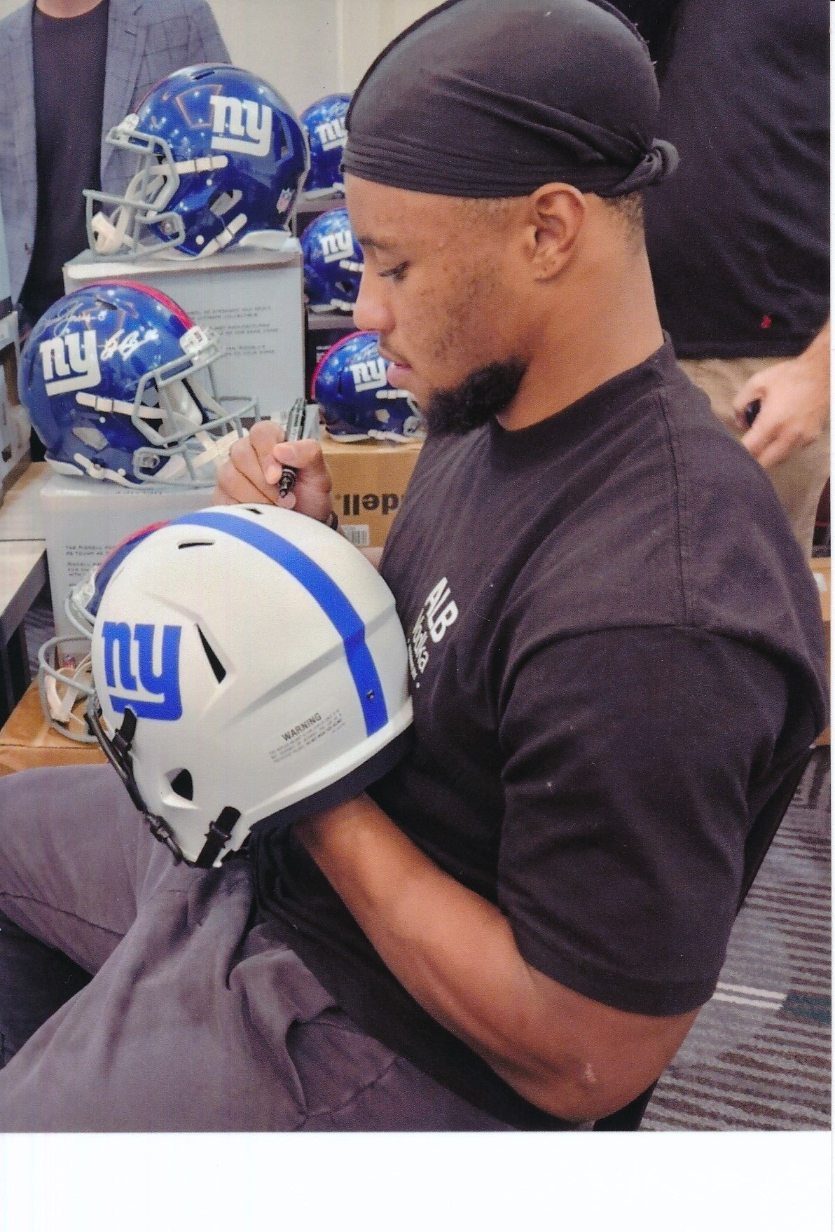 Saquon Barkley Signed Full Size Lunar Eclipse Replica Helmet Giants PSA/DNA