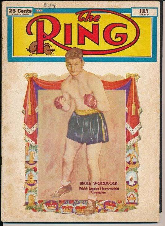 The RING July 1950 Boxing Magazine - Bruce Woodcock on Cover 142006