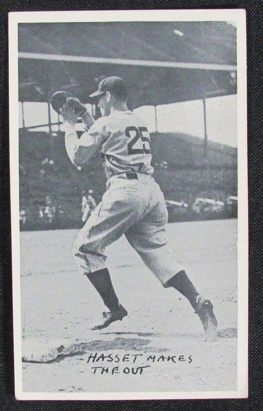1936 National Chicle Baseball Fine Pen Premium R313 Buddy Hassett Dodgers