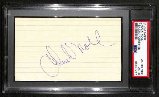 Chuck Noll HOF Signed/Auto 3x5 Index Card Pittsburgh Steelers PSA/DNA 187444
