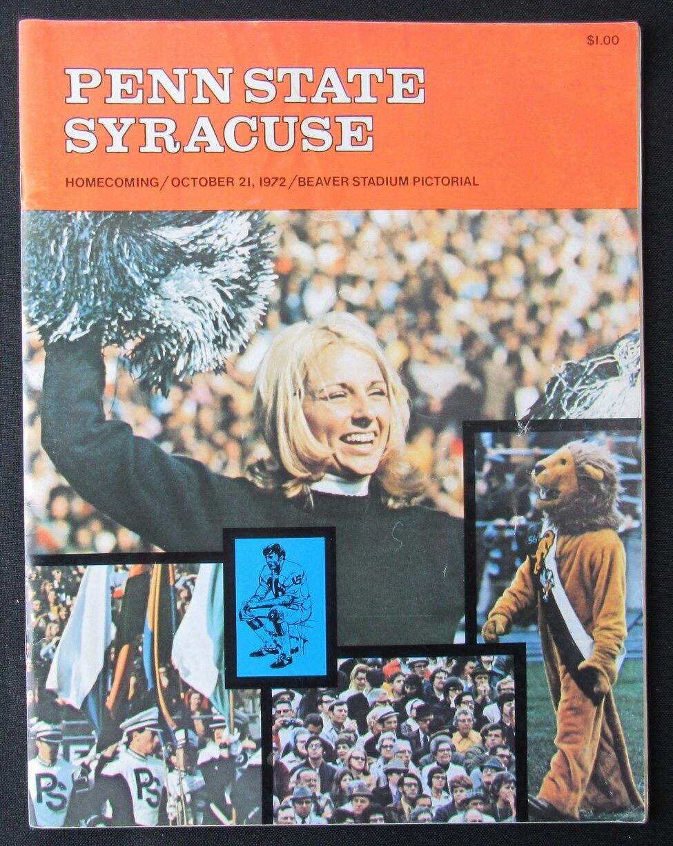 1972 Penn State vs. Syracuse College Football Game Program 10/21