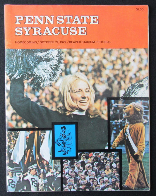 1972 Penn State vs. Syracuse College Football Game Program 10/21