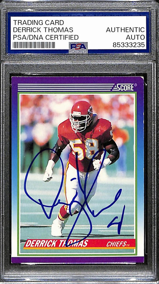 Derrick Thomas HOF Signed/Autographed 1990 Score Card #500 Chiefs PSA/DNA 192495