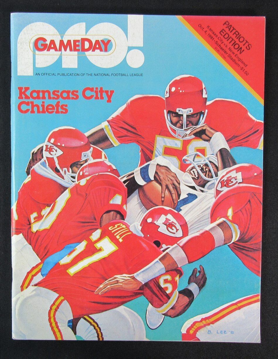 1981 Kansas City Chiefs vs. New England Patriots Program 10/04