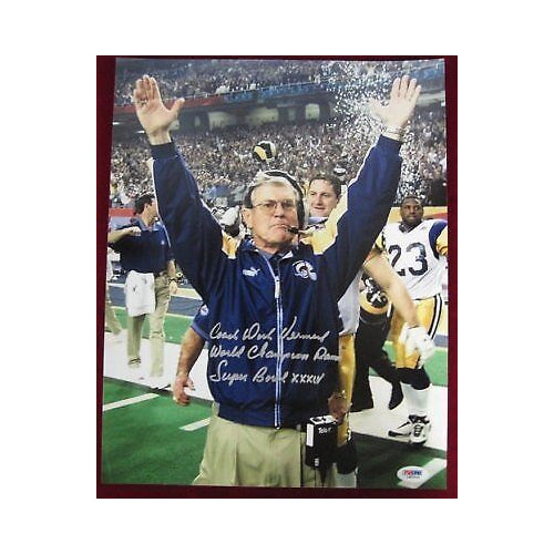 Coach Dick Vermeil SB XXXIV Signed 11x14 Photo PSA/DNA 132601