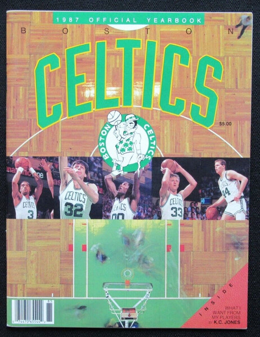 1987 Boston Celtics Official Basketball Yearbook Bird/McHale/Parrish 181334