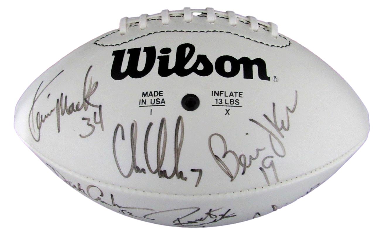 NFL 80s Stars Multi-Autographed (15) Wilson NFL Football Kelly HOF 176390