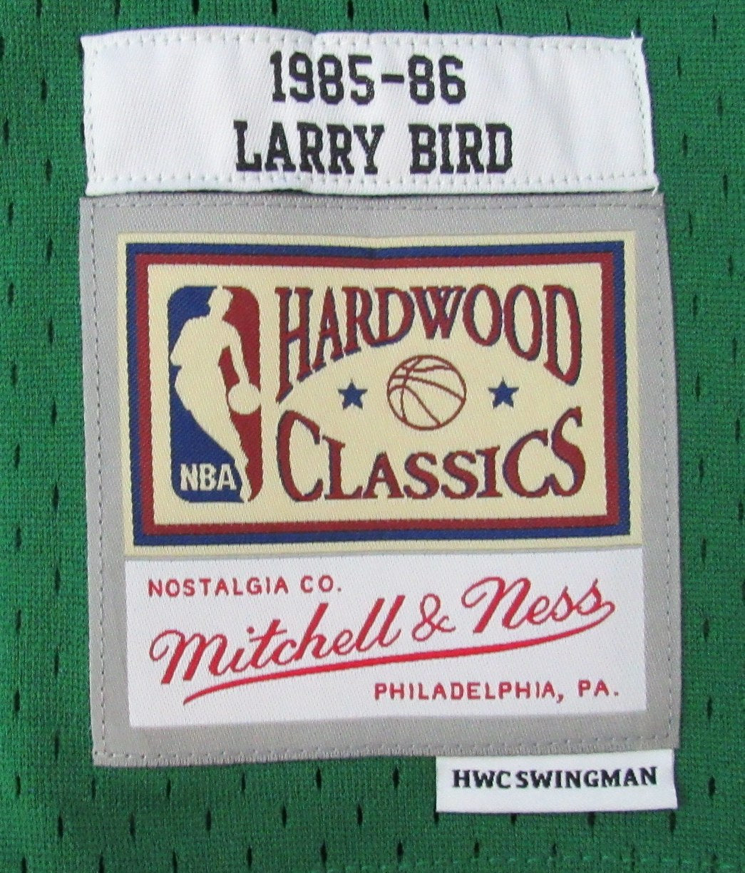 Larry Bird HOF Autographed Mitchell & Ness Basketball Jersey Celtics JSA 182824