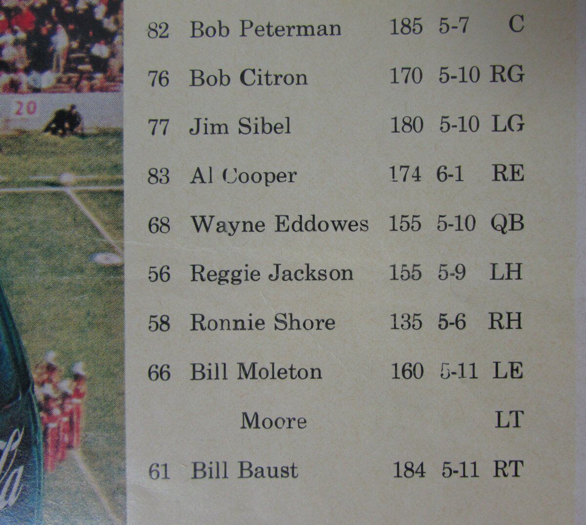 1961 Cheltenham High School  Merion PA FB Game Program Reggie Jackson HOF 146288