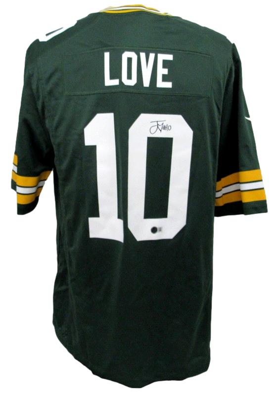 Jordan Love Signed/Auto Green Nike OnField Jersey Packers Size LG Beckett 188317