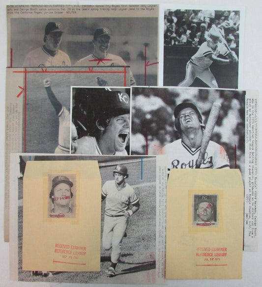 Lot of 8 George Brett Kansas City Royals 1980's-90's News Wire Photos 157378