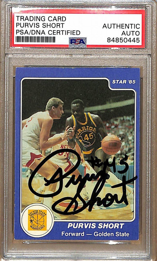 1984-85 Star Company #149 Purvis Short Warriors Signed/Auto Card PSA/DNA 178928