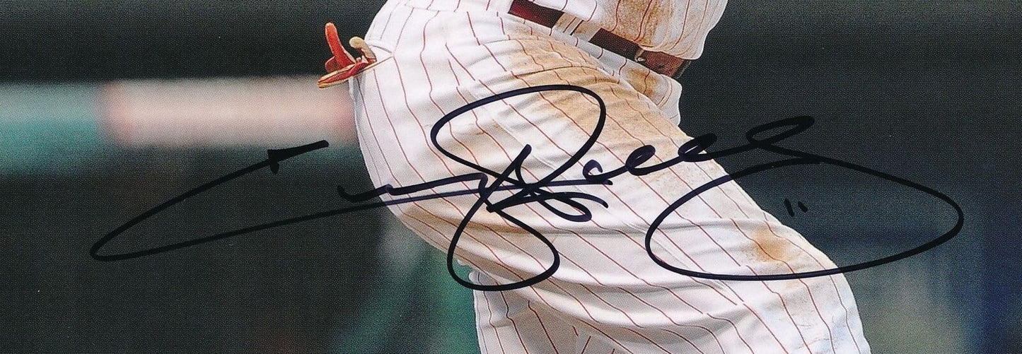 Jimmy Rollins Autographed 2010 8x10 Phillies Phan Photo JSA