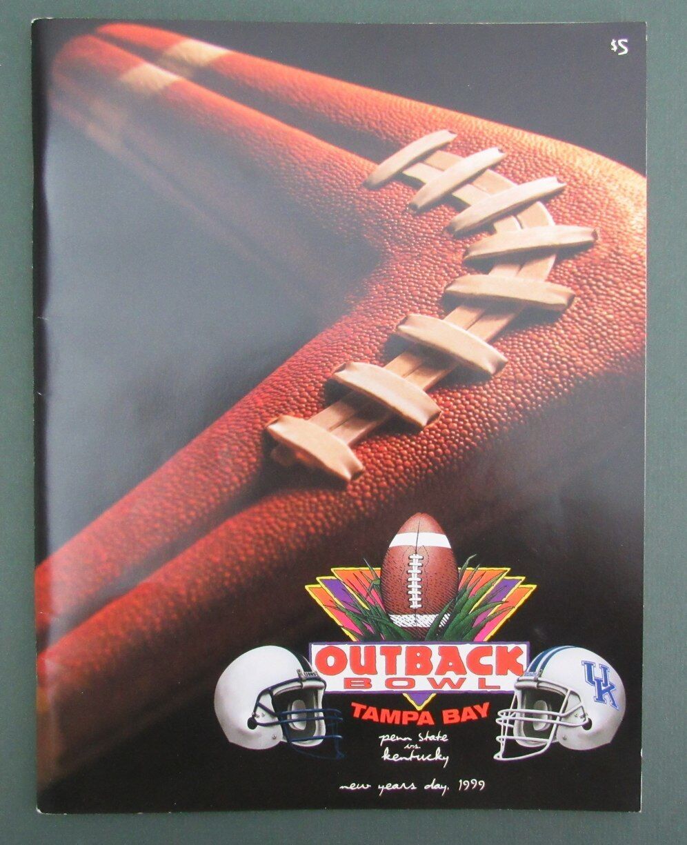 1999 Outback Bowl Penn State vs. Kentucky State College Football Game Program