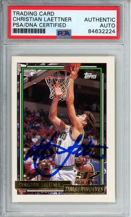 1992-93 TOPPS Gold Rookie #334 Christian Laettner Timberwolves PSA/DNA