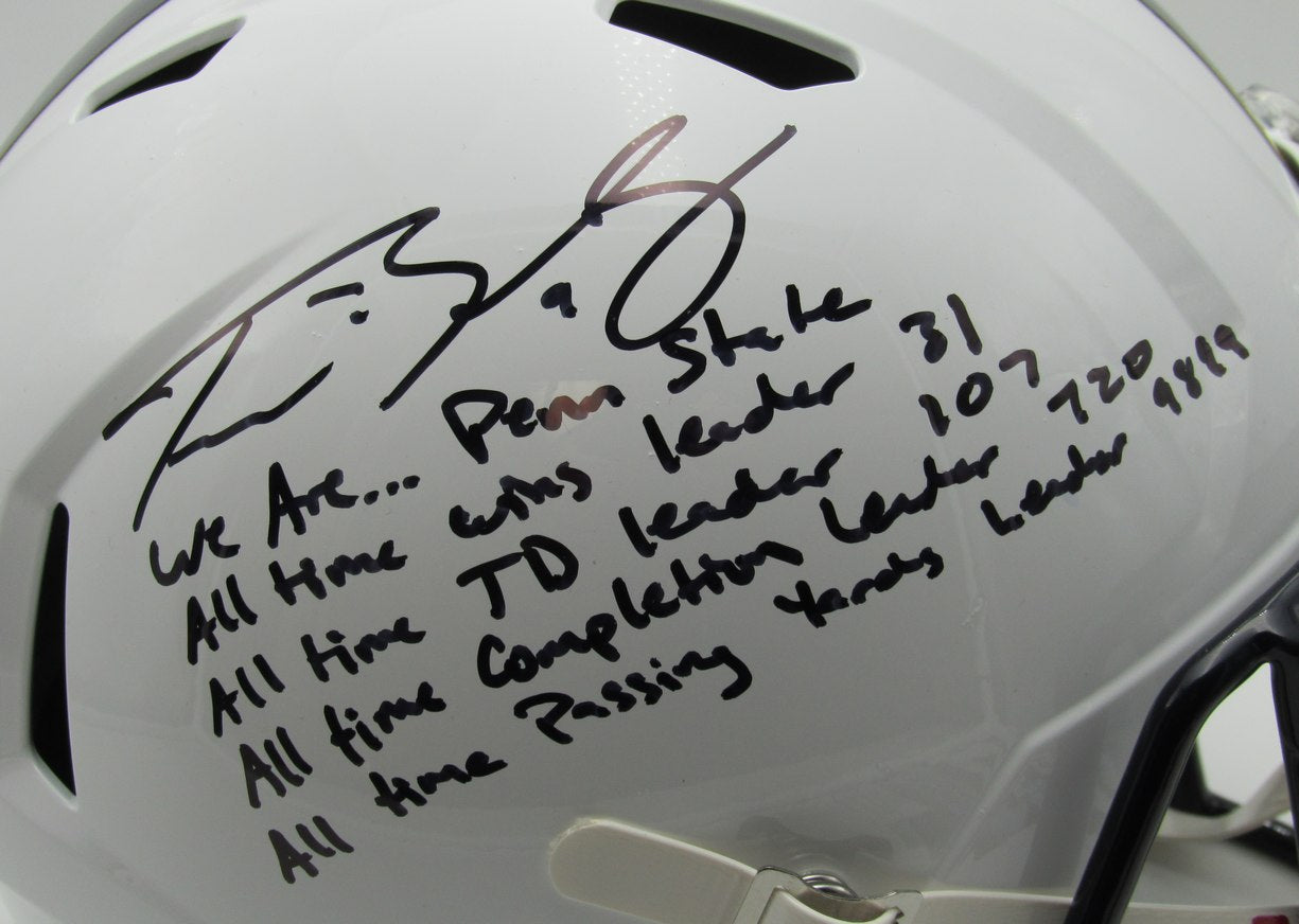 Trace McSorley Signed/Ins Full Size Speed Replica Football Helmet PSU JSA 190345