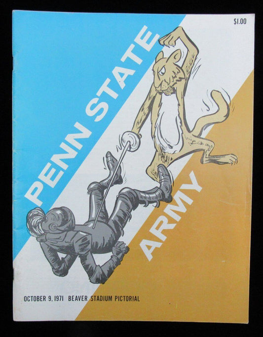 October 9, 1971 Penn State vs. Army College Football Game Program